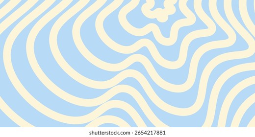 Abstract horizontal background with colorful waves. Trendy vector illustration