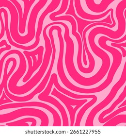 Abstractas fondo Horizontal con ondas de colores. Ilustración vectorial de moda en estilo retro. Líneas retorcidas, fluidas, curvas, rayas onduladas.