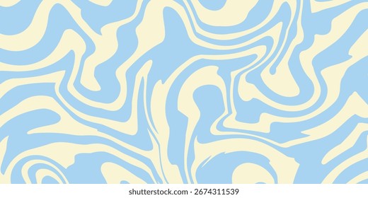 Abstrakter horizontaler Hintergrund mit bunten Wellen. Trendy Vektorgrafik 