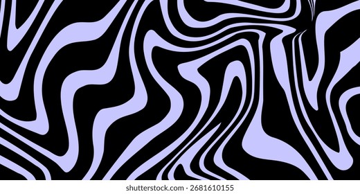 Abstract horizontal  background with colorful waves. Trendy vector illustration in style retro 60s, 70s. 