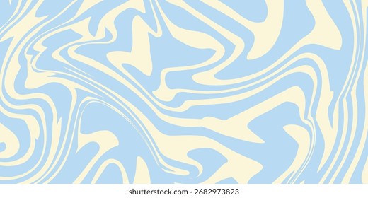 Fundo horizontal abstrato com ondas coloridas. Ilustração de vetor na moda