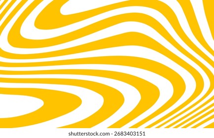 Abstract horizontal background with colorful waves. Trendy vector illustration in style retro 60s, 70s. Pastel colors