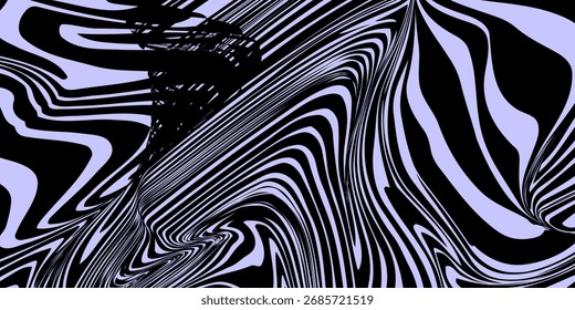 Abstract horizontal  background with colorful waves. Trendy vector illustration in style retro 60s, 70s. 