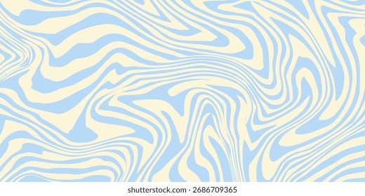 Abstractas fondo Horizontal con ondas de colores. Ilustración vectorial de moda en estilo retro años 60, 70. Colores pastel