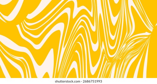 Abstractas fondo Horizontal con ondas de colores. Ilustración vectorial de moda en estilo retro años 60, 70. Colores pastel