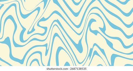 Abstractas fondo Horizontal con ondas de colores. Ilustración vectorial de moda en estilo retro años 60, 70. Colores pastel