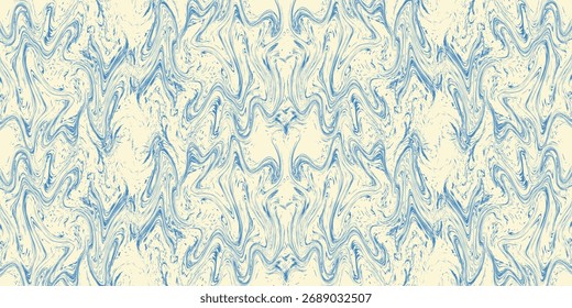 Abstract horizontal background with colorful waves. Trendy vector illustration in style retro 60s, 70s. Pastel colors