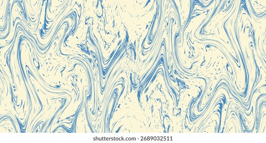 Abstract horizontal background with colorful waves. Trendy vector illustration in style retro 60s, 70s. Pastel colors