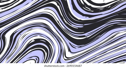 Abstract horizontal  background with colorful waves. Trendy vector illustration in style retro 60s, 70s. 