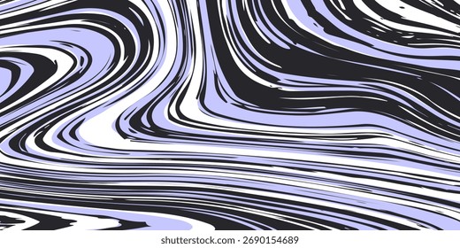 Abstractas fondo Horizontal con ondas de colores. Ilustración vectorial de moda en estilo retro años 60, 70. 