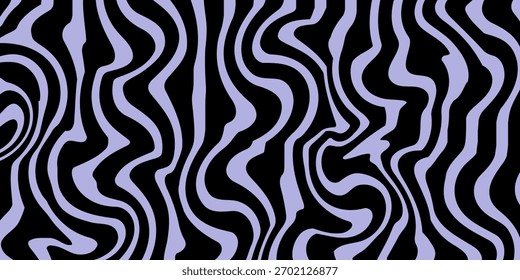 Abstract horizontal  background with colorful waves. Trendy vector illustration in style retro 60s, 70s. 