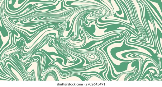 Abstract horizontal background with colorful waves. Trendy vector illustration in style retro 60s, 70s.