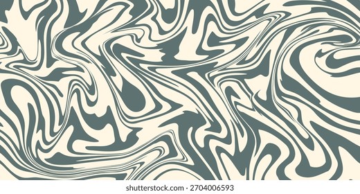 Abstractas fondo Horizontal con ondas de colores. Ilustración vectorial de moda en estilo retro años 60, 70.