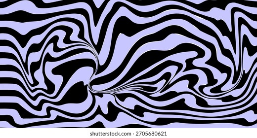 Fundo horizontal abstrato com ondas coloridas. Ilustração de vetor na moda 