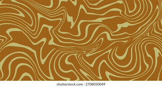 Abstract horizontal background with colorful waves. Trendy vector illustration in style retro 60s, 70s.