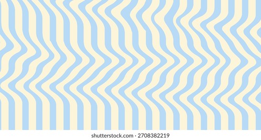 Fundo horizontal abstrato com ondas coloridas. Ilustração de vetor na moda