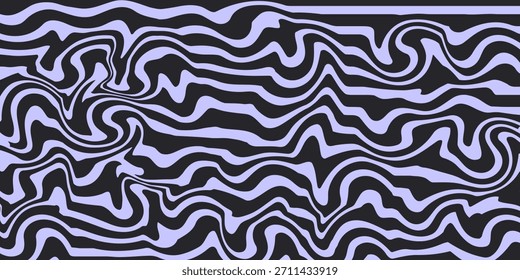 Abstrakter horizontaler Hintergrund mit bunten Wellen. Trendy Vektor