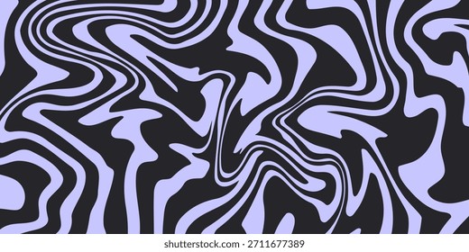 Abstract horizontal  background with colorful waves. Trendy vector illustration in style retro 60s, 70s. 