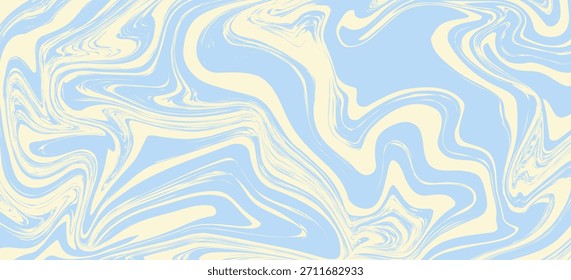 Abstractas fondo Horizontal con ondas de colores. Ilustración vectorial de moda en estilo retro años 60, 70. Colores pastel.eps10