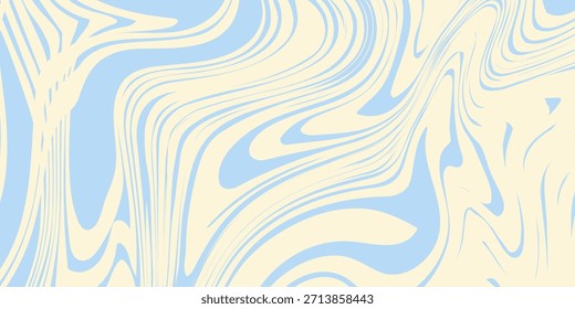 Abstrakter horizontaler Hintergrund mit bunten Wellen. Trendy Vektorgrafik im Stil Retro 60s, 70s. Pastellfarben