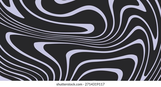 Abstract horizontal  background with colorful waves. Trendy vector illustration in style retro 60s, 70s. 