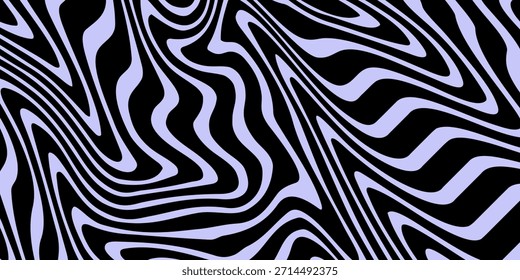 Abstractas fondo Horizontal con ondas de colores. Ilustración vectorial de moda en estilo retro años 60, 70. 
