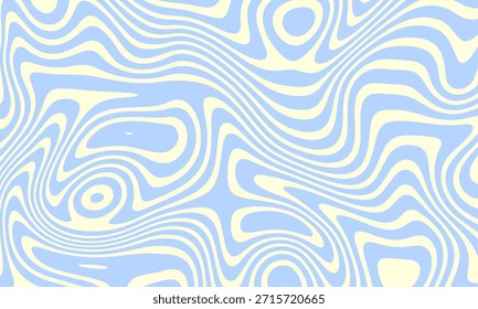 Abstractas fondo Horizontal con ondas de colores. Ilustración vectorial de moda en estilo retro años 60, 70. Colores pastel