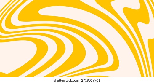Abstractas fondo Horizontal con ondas de colores. Ilustración vectorial de moda en estilo retro años 60, 70. Colores pastel
