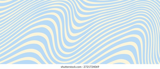 Fundo horizontal abstrato com ondas coloridas. Ilustração de vetor na moda