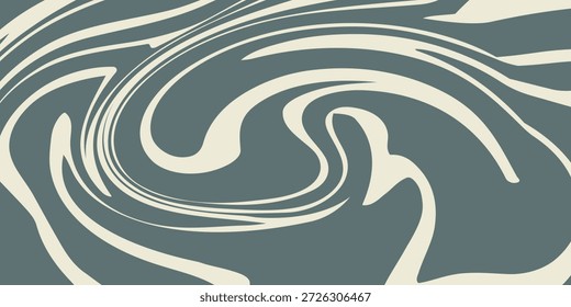 Abstrakter horizontaler Hintergrund mit bunten Wellen. Trendy Vektorgrafik im Stil Retro 60s, 70s.