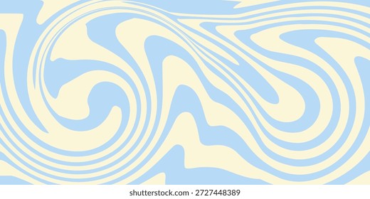 Abstractas fondo Horizontal con ondas de colores. Ilustración vectorial de moda en estilo retro años 60, 70. Colores pastel.eps10