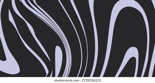 Abstractas fondo Horizontal con ondas de colores. Ilustración vectorial de moda en estilo retro años 60, 70. 