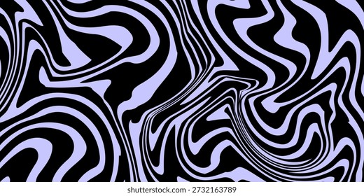 Fundo horizontal abstrato com ondas coloridas. Ilustração vetorial da moda