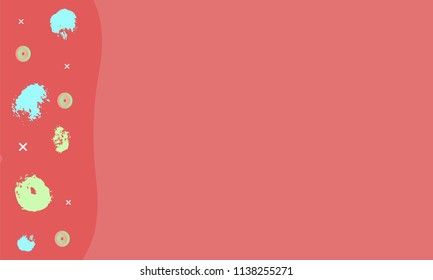 Abstract horizontal background with decorative elements. Geometric temlate for business cards. Vector illustration. 