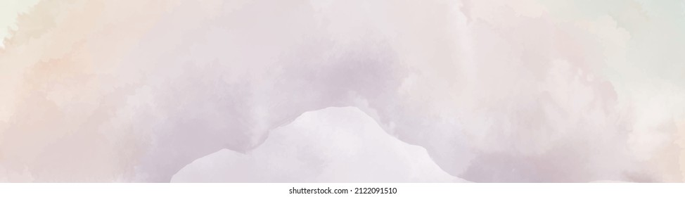 Abstract horizontal background designed with soft tone watercolor stains, Vector illustration