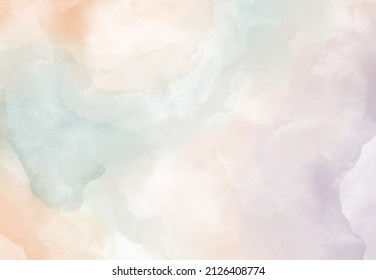 Abstract horizontal background designed with soft tone watercolor stains, Vector illustration