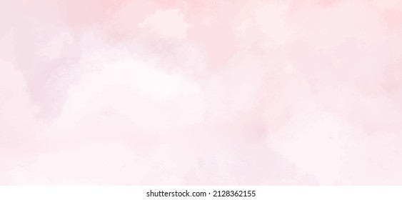 Abstract horizontal background designed with soft tone watercolor stains, Vector illustration