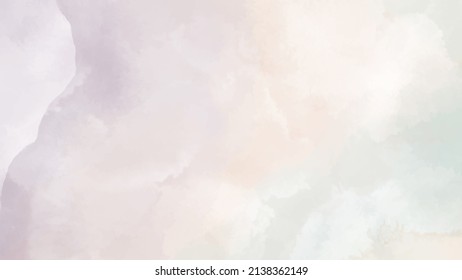 Abstract horizontal background designed with soft tone watercolor stains, Vector illustration