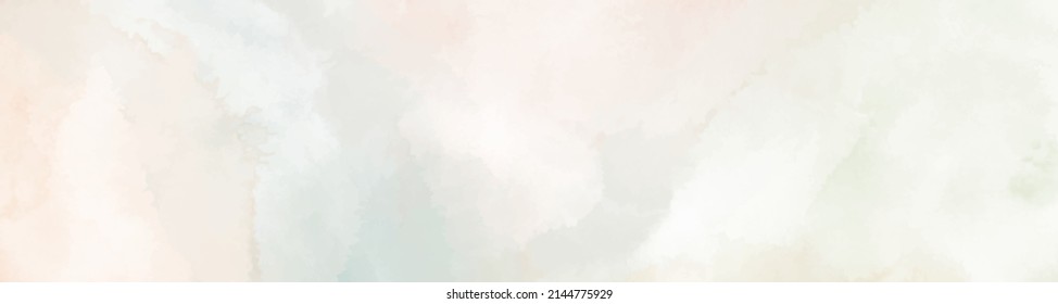 Abstract horizontal background designed with soft tone watercolor stains, Vector illustration