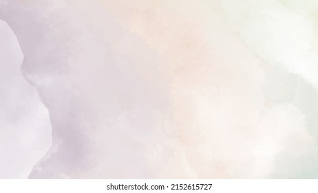 Abstract horizontal background designed with soft tone watercolor stains, Vector illustration