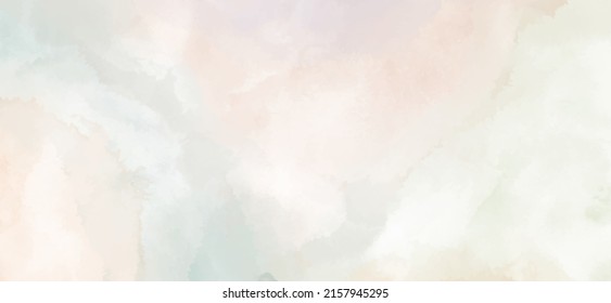 Abstract horizontal background designed with soft tone watercolor stains, Vector illustration