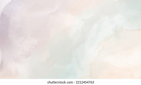 Abstract horizontal background designed with soft tone watercolor stains, Vector illustration