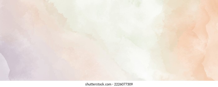 Abstract horizontal background designed with soft tone watercolor stains, Vector illustration