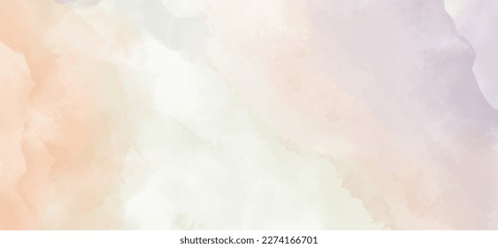 Abstract horizontal background designed with soft tone watercolor stains, Vector illustration