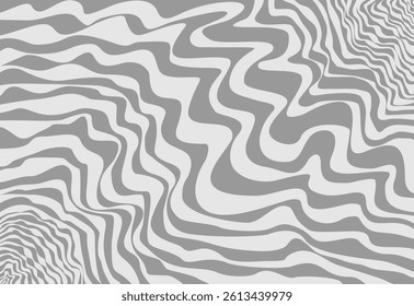 Abstract horizontal background with gray color waves. Trendy vector illustration.