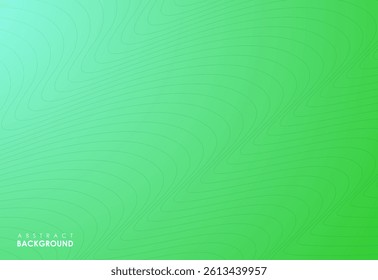 Abstract horizontal background with green color waves. Trendy vector illustration.