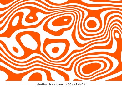 Abstrakter horizontaler Hintergrund mit orangefarbenen Wellen. EPS 10