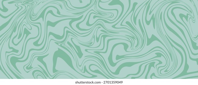 Abstractas fondo Horizontal con ondas verdes pastel. Ilustración vectorial de moda.