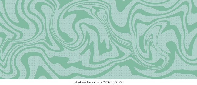 Abstractas fondo Horizontal con ondas verdes pastel. Ilustración vectorial de moda.