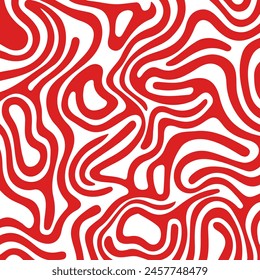 Abstract horizontal background with red color waves. Illustrations vector